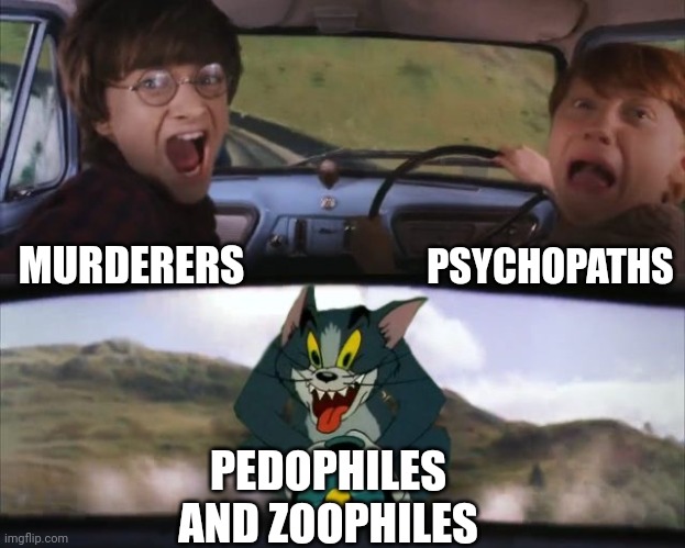 Even Serial Killers and Psychopaths know that Pedos and Zoos are pure evil. | PSYCHOPATHS; MURDERERS; PEDOPHILES AND ZOOPHILES | image tagged in murder,psychopath,pedophile,zoophile,serial killer,crime | made w/ Imgflip meme maker