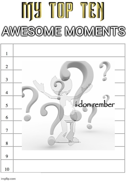 Top ten list better - Imgflip