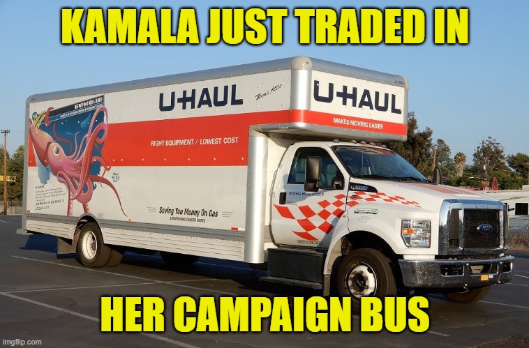 Trade in allowance | KAMALA JUST TRADED IN; HER CAMPAIGN BUS | image tagged in kamala harris,maga,make america great again,trump,tds,white house | made w/ Imgflip meme maker