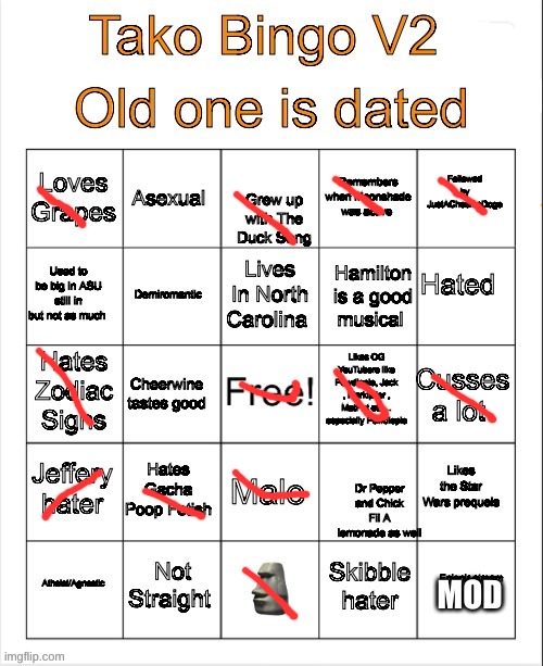 what's a cheerwine | MOD | image tagged in tako bingo v2 | made w/ Imgflip meme maker