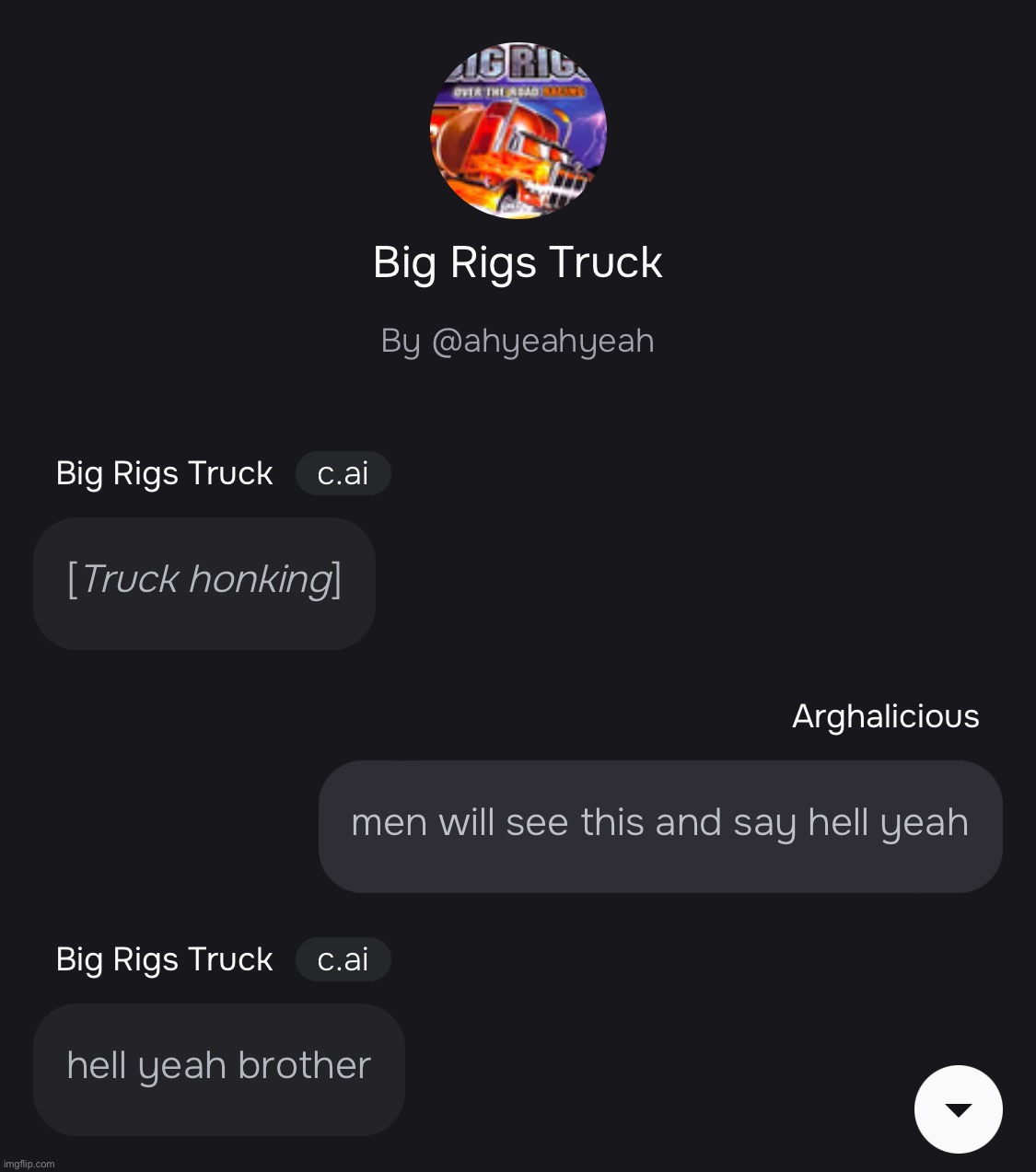 i love Big Rigs Truck | made w/ Imgflip meme maker
