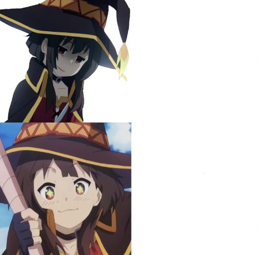 Megumin no yes Blank Meme Template