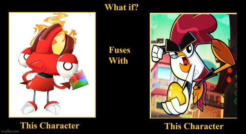 What if Flain Fuses With Chuck Adoodledoo | image tagged in what if fuses,mixels,chuck chicken,chuck adoodledoo,flain,main characters | made w/ Imgflip meme maker