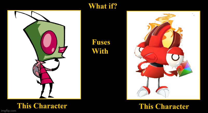 What if Zim Fuses With Flain | image tagged in what if fuses,flain,mixels,zim,invader zim,lego | made w/ Imgflip meme maker