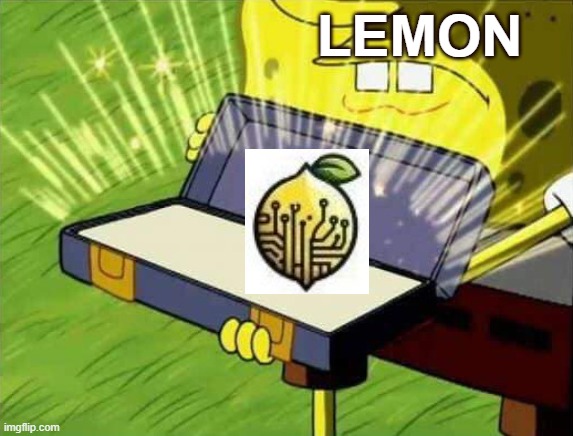 Spongebob box | LEMON | image tagged in spongebob box | made w/ Imgflip meme maker