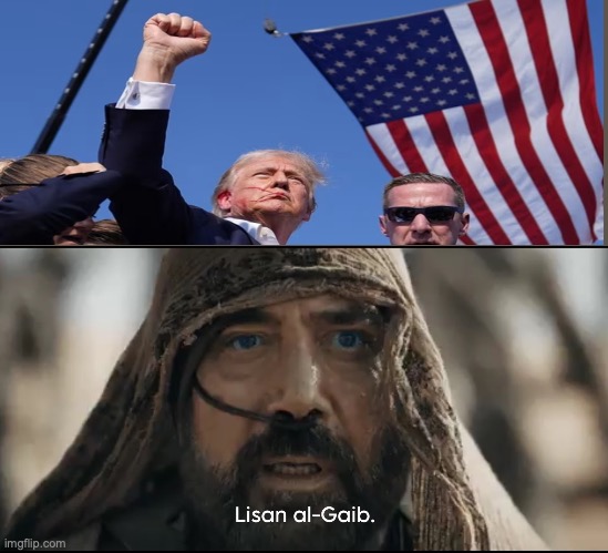 He is The One | image tagged in stilgar,funny,memes,political meme,donald trump,politics lol | made w/ Imgflip meme maker