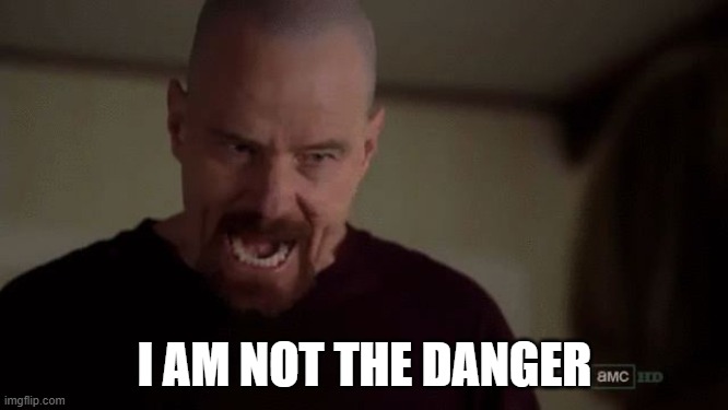 I am the danger | I AM NOT THE DANGER | image tagged in i am the danger | made w/ Imgflip meme maker