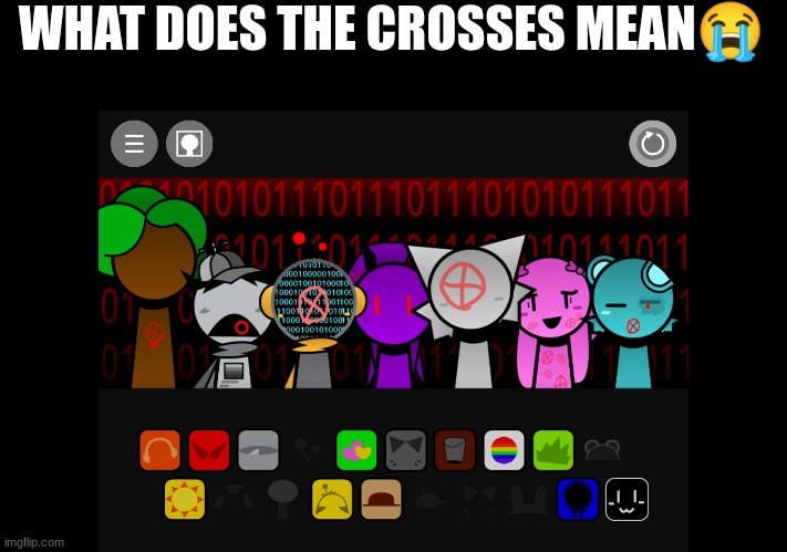 WHAT DOES THE CROSSES MEAN😭 | made w/ Imgflip meme maker