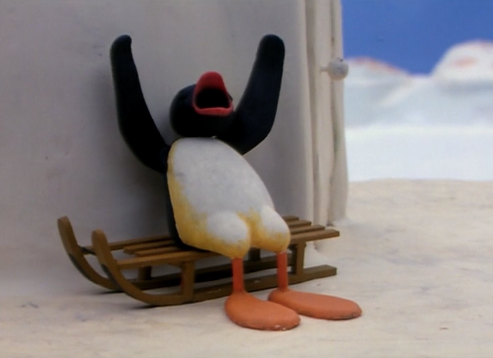 Pingu despair Blank Meme Template