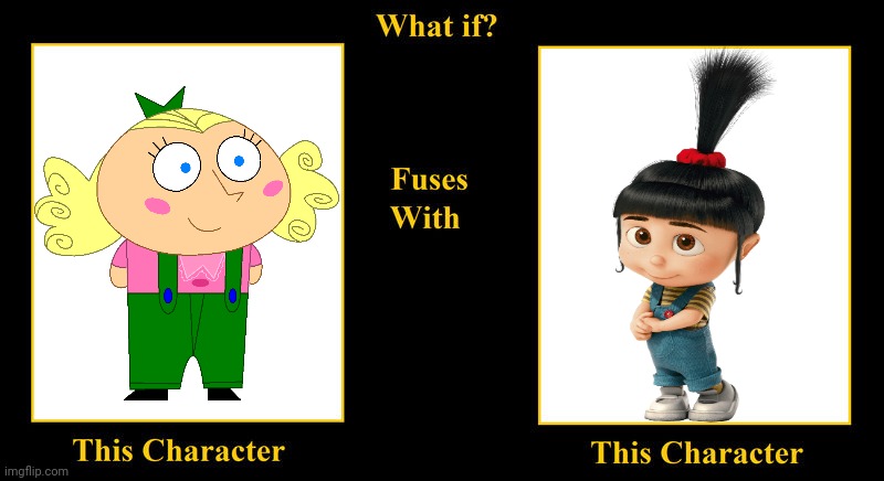 Harmony de Winter Fuses With Agnes Gru | image tagged in what if fuses,harmony,hi hi puffy amiyumi,hi hi puffy ami yumi,agnes gru,despicable me | made w/ Imgflip meme maker