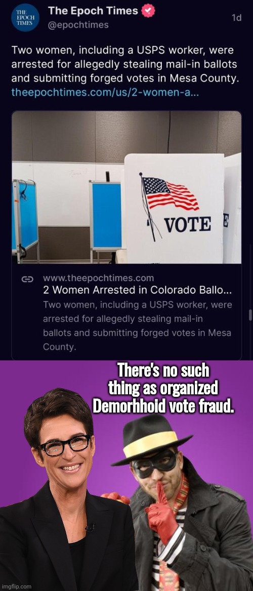 No such thing as organized Demorhhoid vote fraud | There's no such thing as organized Demorhhoid vote fraud. | image tagged in new hamburglar,vote,voter fraud | made w/ Imgflip meme maker