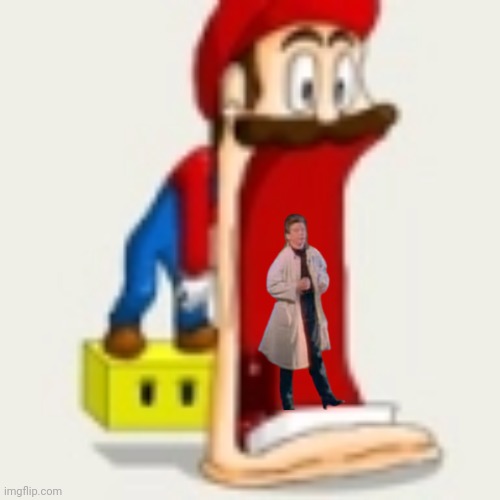 He's emerging | image tagged in mario jaw drop | made w/ Imgflip meme maker