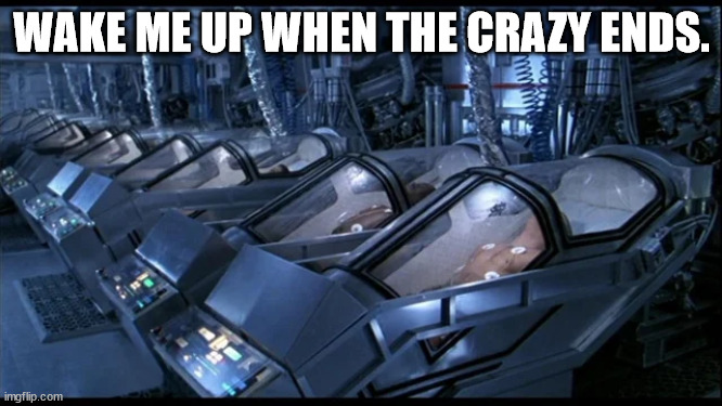 Help me | WAKE ME UP WHEN THE CRAZY ENDS. | image tagged in demotivationals,help i've fallen and i can't get up,never trump | made w/ Imgflip meme maker