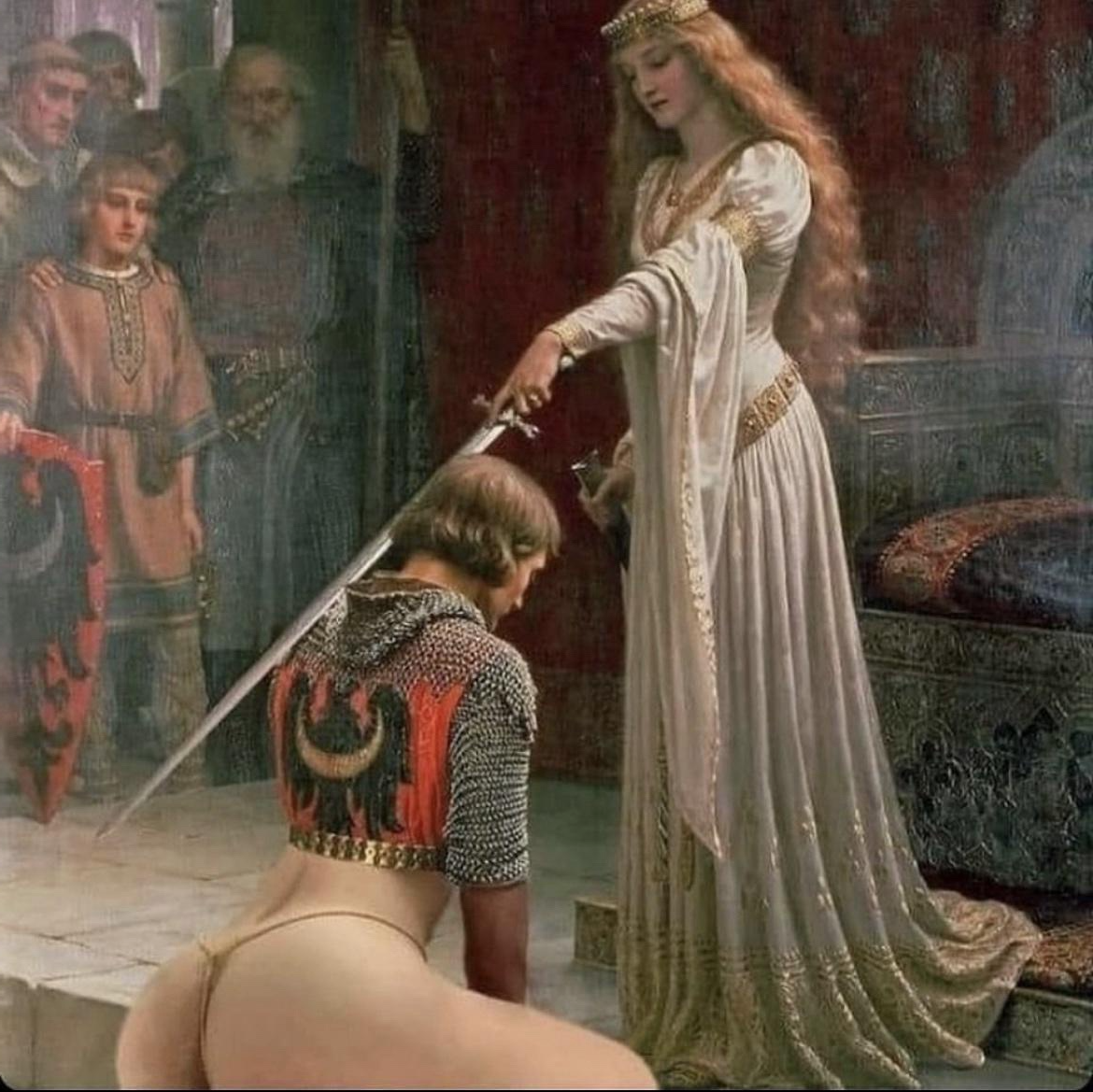 knighting sir booty Blank Meme Template