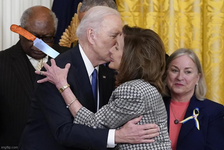 Sometimes you have to hug someone, to stab them in the back | image tagged in pelosi back stab meme | made w/ Imgflip meme maker