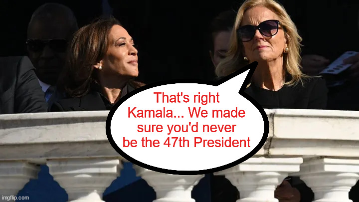 Democrat Love | That's right Kamala... We made sure you'd never be the 47th President | image tagged in democrat love | made w/ Imgflip meme maker