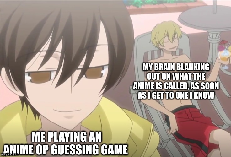 sighhhhh | MY BRAIN BLANKING OUT ON WHAT THE ANIME IS CALLED, AS SOON AS I GET TO ONE I KNOW; ME PLAYING AN ANIME OP GUESSING GAME | image tagged in haruhi tamaki | made w/ Imgflip meme maker