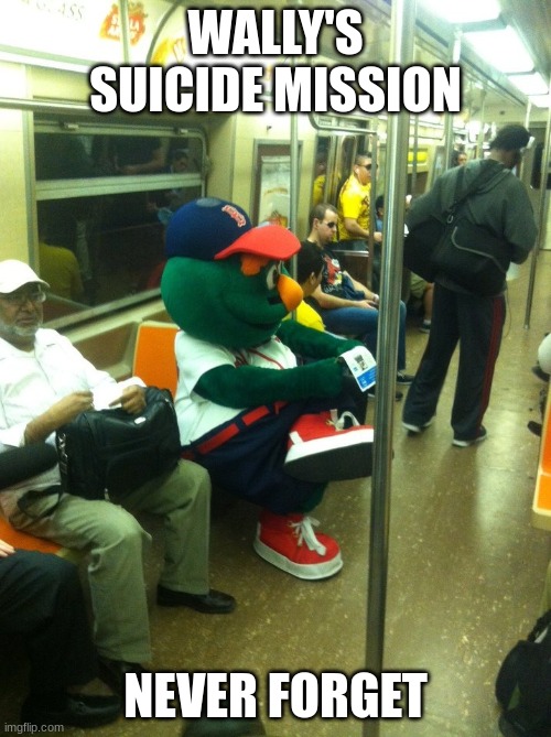 a boston sports mascot in new york will never go well | WALLY'S SUICIDE MISSION; NEVER FORGET | image tagged in gifs,memes,funny,sports,baseball,red sox | made w/ Imgflip meme maker