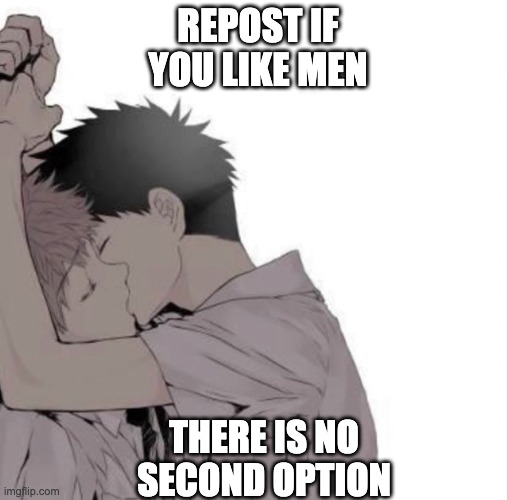 REPOST IF YOU LIKE MEN; THERE IS NO SECOND OPTION | made w/ Imgflip meme maker