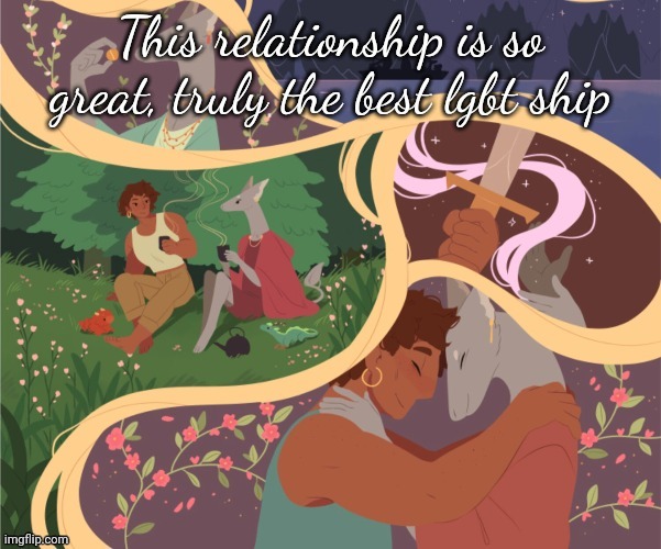 This is Hesekiel and Erik from Tea Dragon Society fyi | image tagged in lgbtq,tea party | made w/ Imgflip meme maker