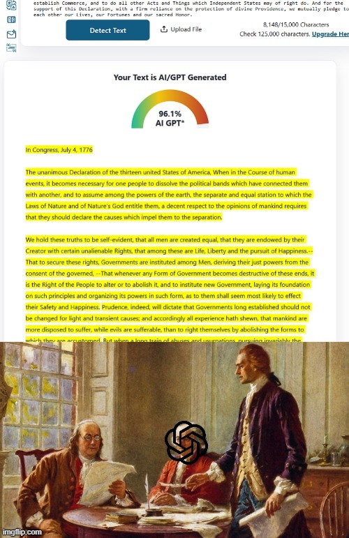 It's not always correct | image tagged in artificial intelligence,history | made w/ Imgflip meme maker