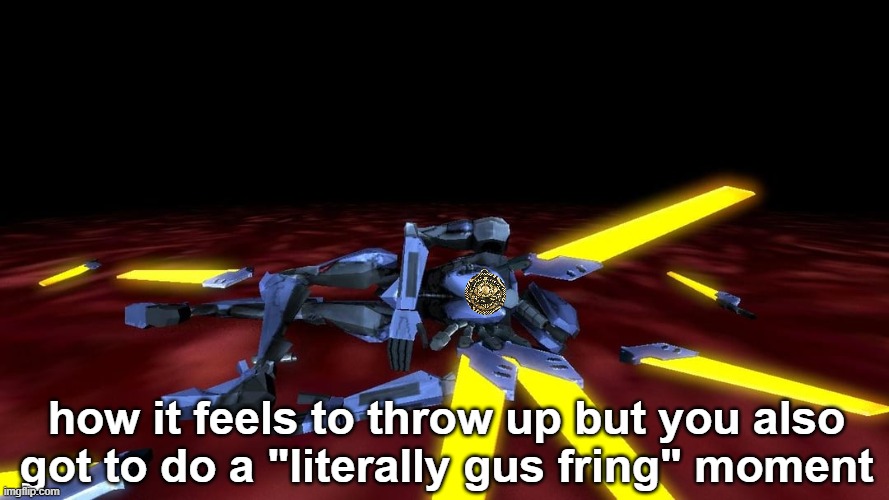 V1 is dead lmao | how it feels to throw up but you also got to do a "literally gus fring" moment | image tagged in v1 is dead lmao | made w/ Imgflip meme maker