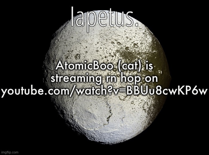 Silver Announcement Template 13.0 Template | AtomicBoo (cat) is streaming rn hop on
youtube.com/watch?v=BBUu8cwKP6w | image tagged in silver announcement template 13 0 template | made w/ Imgflip meme maker