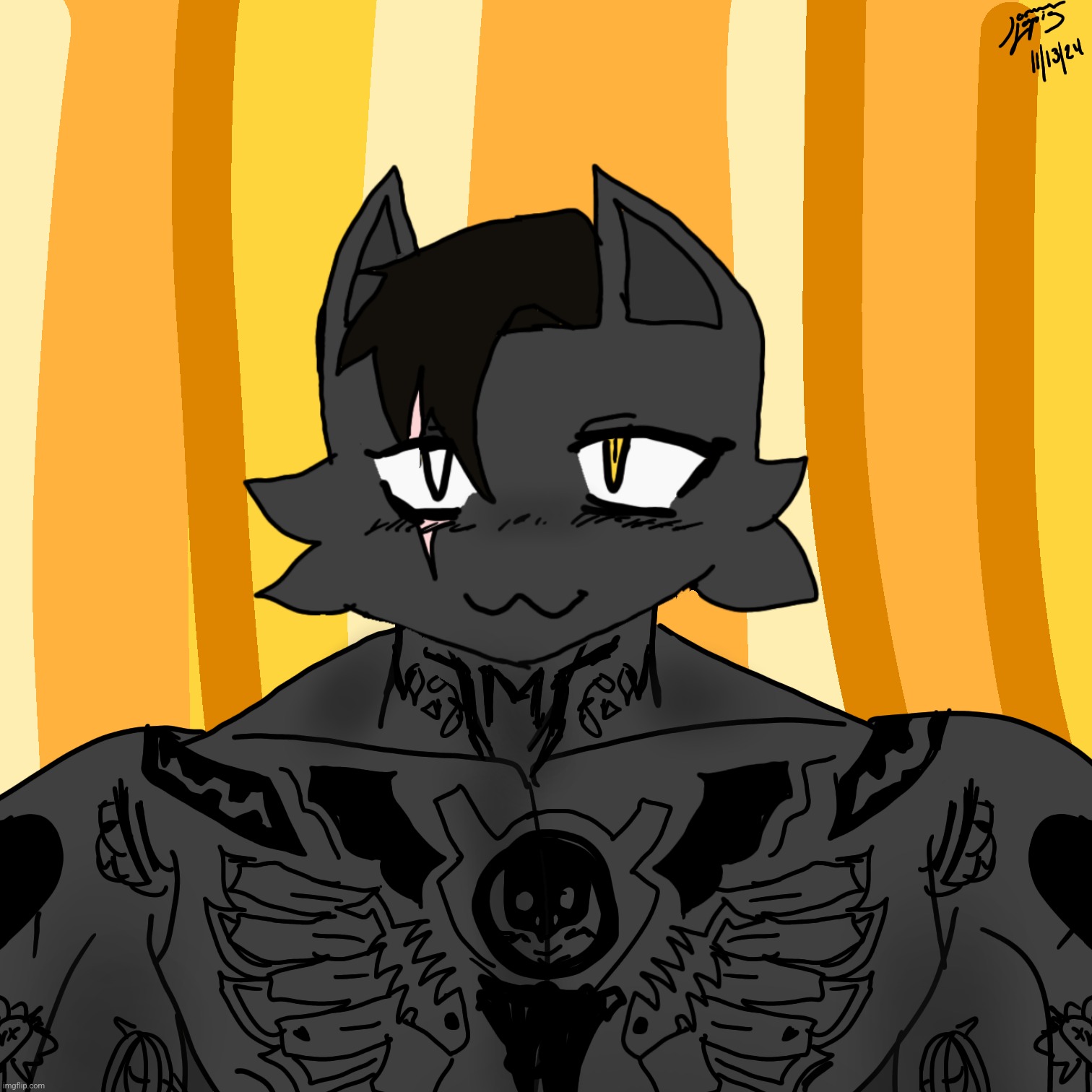 SHADOW MEOWDAS WITH DEM TATS | image tagged in fortnite,drawing | made w/ Imgflip meme maker