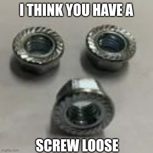 I THINK YOU HAVE A SCREW LOOSE | made w/ Imgflip meme maker