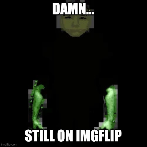 Garn47 (V2) | DAMN… STILL ON IMGFLIP | image tagged in garn47 v2 | made w/ Imgflip meme maker