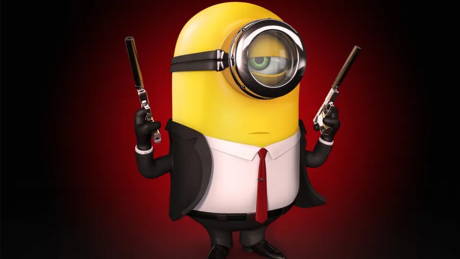 Minion with Glock Blank Meme Template