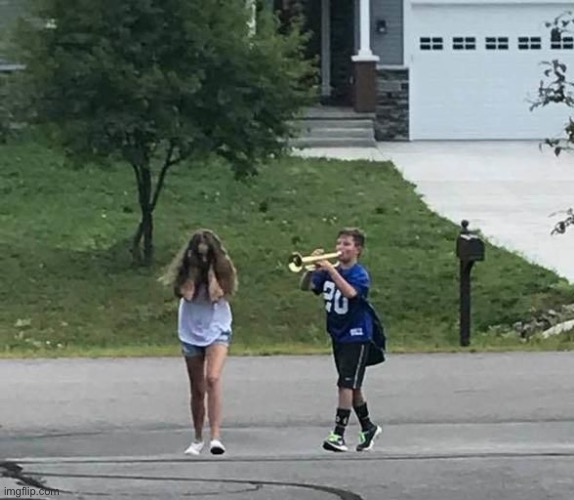Trumpet Kid | image tagged in trumpet kid | made w/ Imgflip meme maker