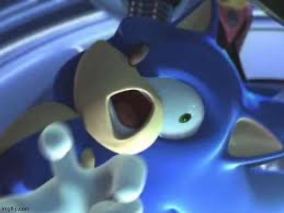 Sonic in pain | image tagged in sonic in pain | made w/ Imgflip meme maker