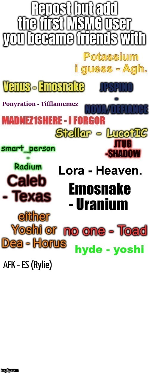 I put my name first, I didn't know even what to put first lmao | AFK - ES (Rylie) | made w/ Imgflip meme maker