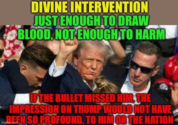 Ready to serve | DIVINE INTERVENTION; JUST ENOUGH TO DRAW BLOOD, NOT ENOUGH TO HARM; IF THE BULLET MISSED HIM, THE IMPRESSION ON TRUMP WOULD NOT HAVE BEEN SO PROFOUND. TO HIM OR THE NATION | image tagged in gifs,president trump,divine,save,souls | made w/ Imgflip meme maker