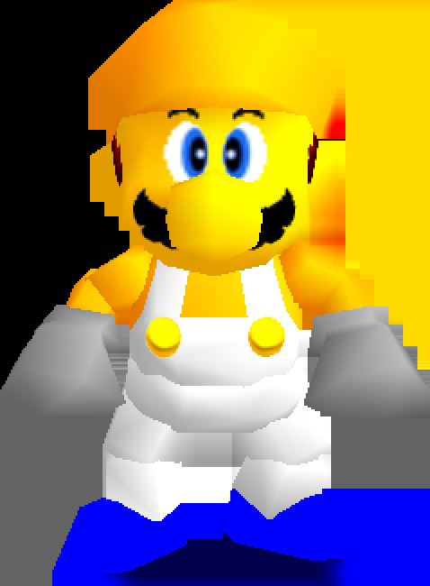 yellow mario Blank Meme Template