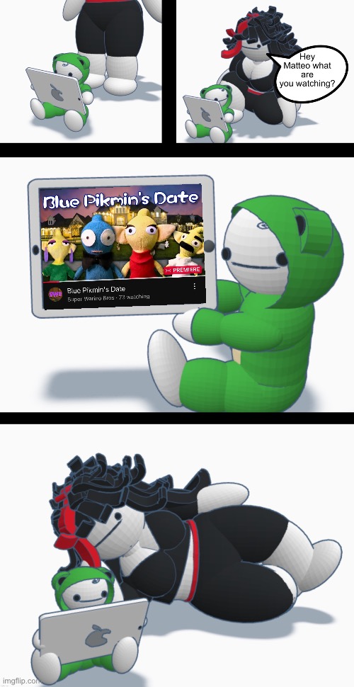 Hey Matteo what are you watching? (Good ending) | image tagged in hey matteo what are you watching good ending | made w/ Imgflip meme maker