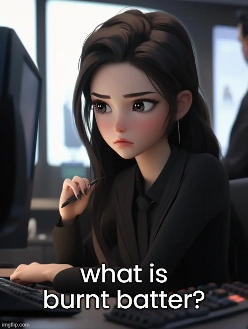what is burnt batter? | made w/ Imgflip meme maker