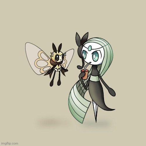 Meloetta and Ribombee (Art by free butterfree) | made w/ Imgflip meme maker