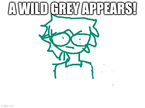 sorry for disappearing every 2 days | A WILD GREY APPEARS! | image tagged in school sux,and my mom keeps pestering me,so i gotta be careful on this site | made w/ Imgflip meme maker