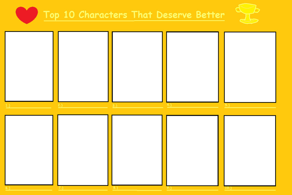 My Meme: Top 10 Characters that Deserve Better Blank Meme Template