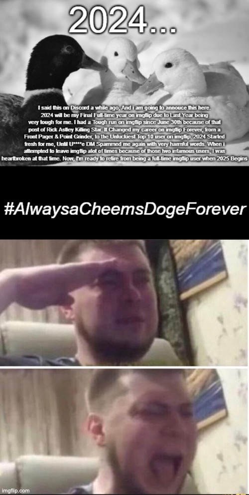 image tagged in crying salute | made w/ Imgflip meme maker