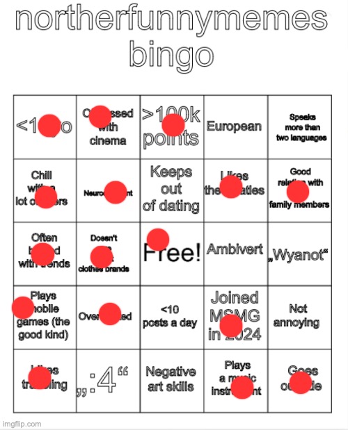 northerfunnymemes bingo | image tagged in northerfunnymemes bingo | made w/ Imgflip meme maker