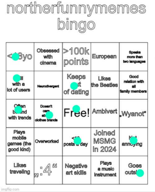 230k on my old account | image tagged in northerfunnymemes bingo | made w/ Imgflip meme maker