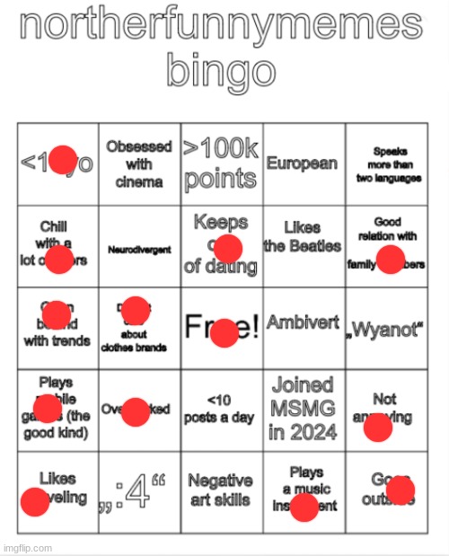 fixed it | image tagged in northerfunnymemes bingo | made w/ Imgflip meme maker