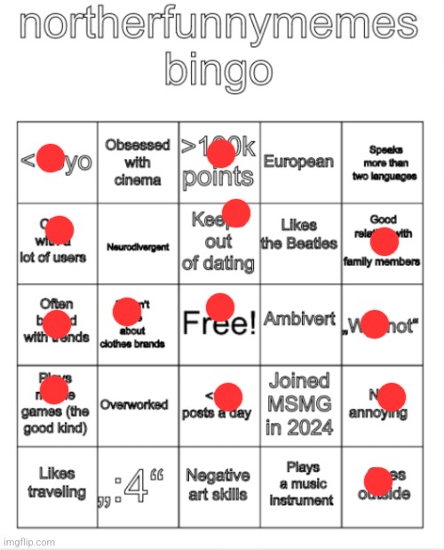 northerfunnymemes bingo | image tagged in northerfunnymemes bingo | made w/ Imgflip meme maker