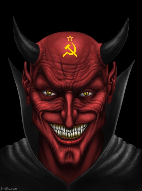 Communist devil | image tagged in dancing with the devil | made w/ Imgflip meme maker