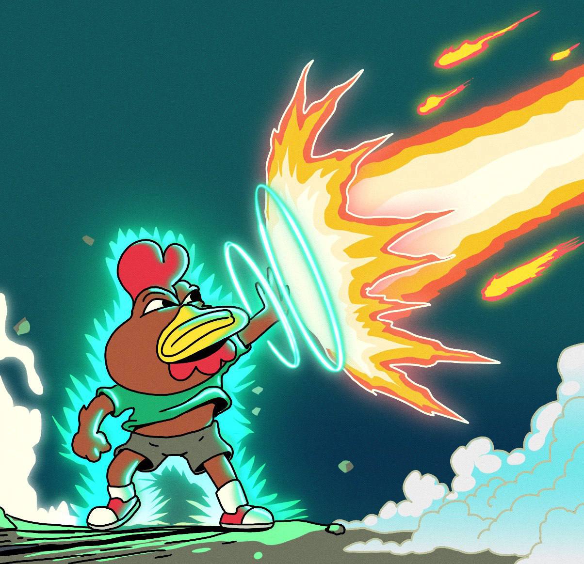 Unstopable COQ inu Blank Meme Template