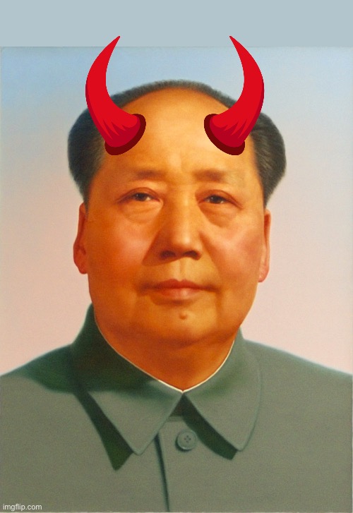 Mao Zedong devil | image tagged in mao zedong | made w/ Imgflip meme maker