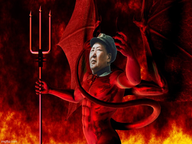 Mao Zedong satan | image tagged in satan | made w/ Imgflip meme maker